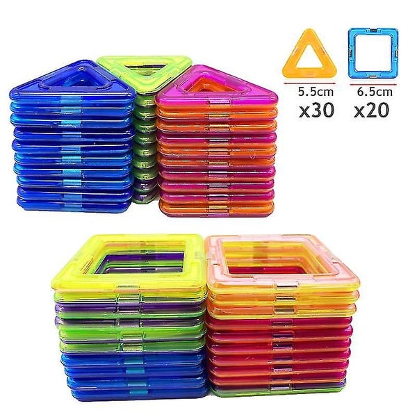 Pack Large Magnetic Blocks Triangle Square Block Designer Set Carousel 1