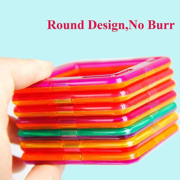 Pack Large Magnetic Blocks Triangle Square Block Designer Set Carousel 5