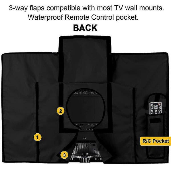 Pvc Oxford Cloth Tv Cover, Waterproof And Weatherproof - Black Carousel 5