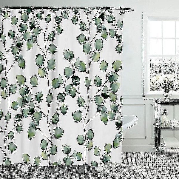 Shower Curtain Bathroom Curtains With Hooks Anti-mildew Washable Beautiful Print Carousel 3