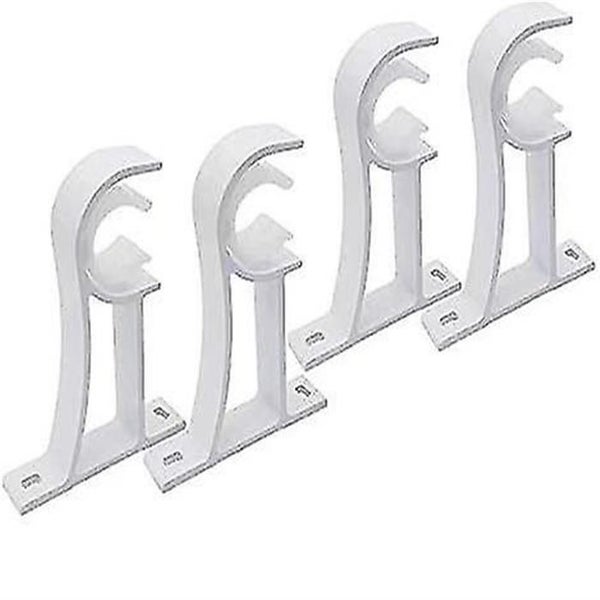 Set Of 4 Curtain Rod Brackets, White Curtain Rod Brackets Carousel 1