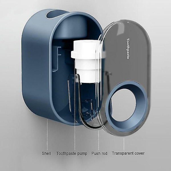 Wall Mounted Toothpaste Squeezer Punch-free Adhesive Automatic Toothpaste Dispen Carousel 2