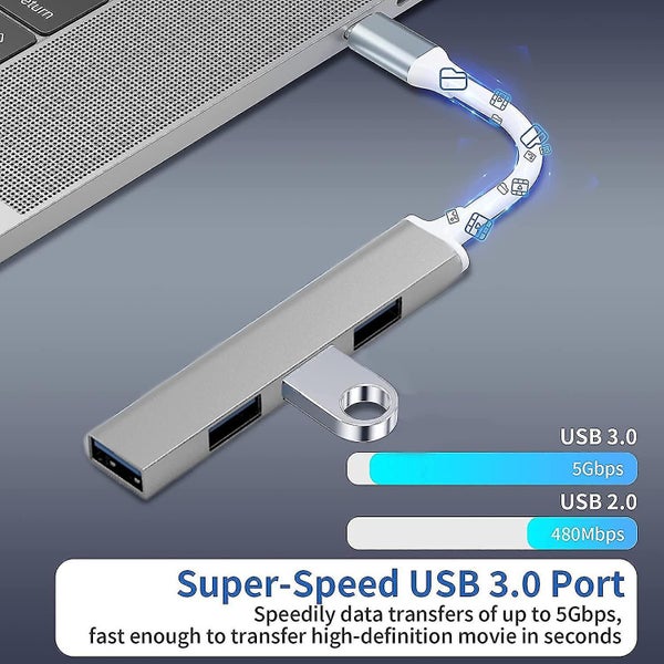 Port Usb C Hub Usb Type C To Usb 3.0 Hub Adapter Compatible For Macbook, Mac Pro Carousel 2
