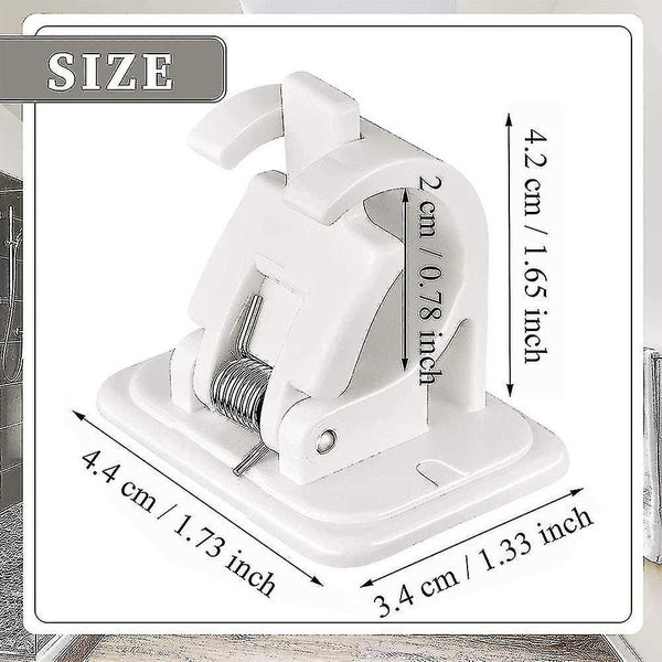 Pieces No Drill Rod Holders, Self Adhesive Curtain Rod Holder, Drapery Hook Hold Carousel 1