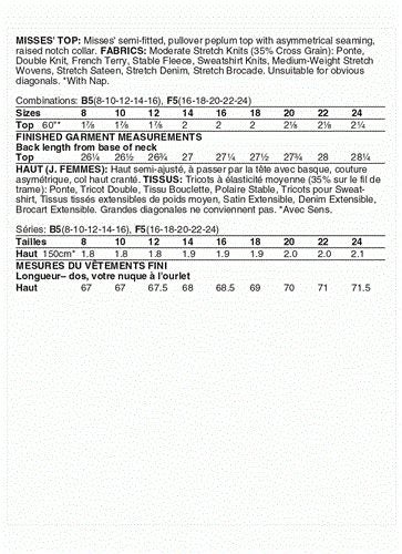 Vogue Pattern Misses' Top V1768 B5 (8-10-12-14-16) Carousel 2