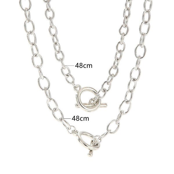 4pcs Necklace Male And Female Couples Hip Hop Style Street Cool Thick Carousel 7