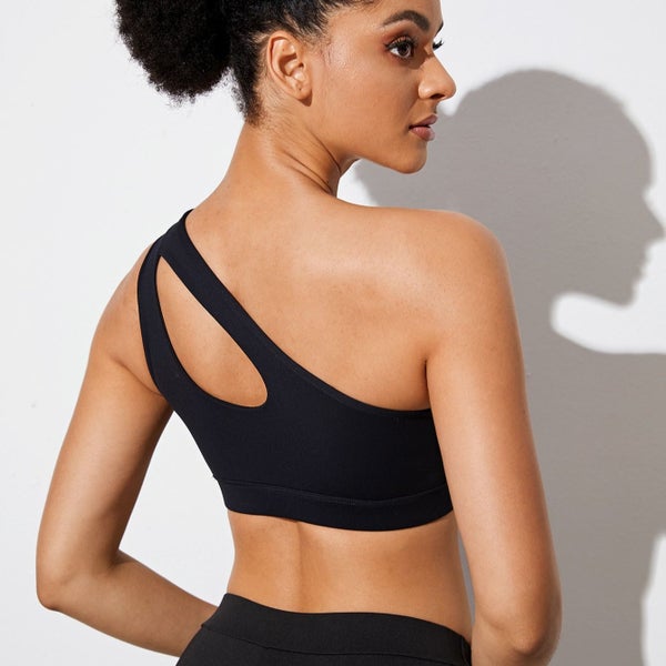 Women Sports Bra Push Up Fitness Bras One Shoulder Shockproof Yoga Carousel 7