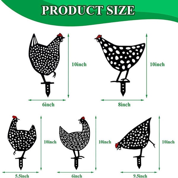 Gardening Ornaments Decor Birds Hen Easter Yard Acrylic Art Backyard Lawn Stakes Carousel 2