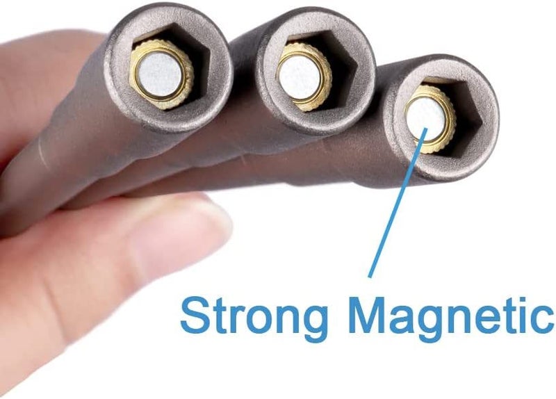 6PCS 150mm 1/4 Hex Shank Magnetic Extension Socket Wrench Power Nut Driver Set Carousel 2