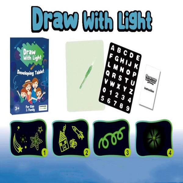 Luminous Drawing Board Toys Magic Graffiti with Fluorescent Pen Montessori Gift Carousel 1
