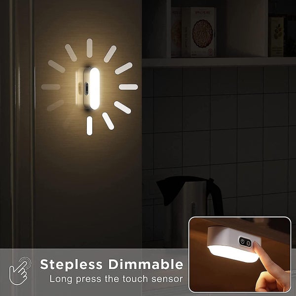Pack Of 2 Led Cupboard Lights Dimmable Rechargeable 2000mah Cordless, Led Strip Carousel 2