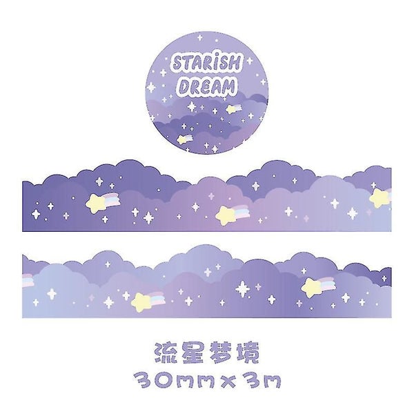 Starry Sky Washi Tape Scrapbooking Decorative Adhesive Tape Journal School Suppl Carousel 1