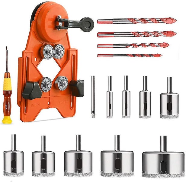 Set Of 16 Diamond Drill Bits For Glass Tiles, Ceramic Bricks For Glass, Porcelai Carousel 1