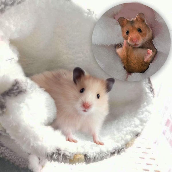 Small Animal Hanging House, 2pcs Cozy Hamster Small Cotton Nest Winter Hanging B Carousel 5
