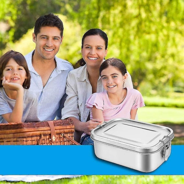 Stainless Steel Lunch Box, 1400ml Leak-proof Lunch Box With 3 Dividers Carousel 2