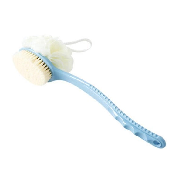 Shower Body Brush With Bristles And Loofah Back Scrubber Bath Mesh Sponge With C Carousel 1