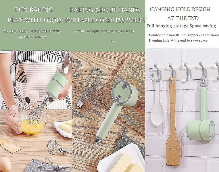Portable Electric Cordless Handheld Mixer, 3-speed Adjustable Lightweight Usb Re Carousel 5
