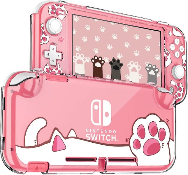 Protective Case For Switch Lite, Hard Pc Clear Anti-shock Split Cover With Cat-p Carousel 1