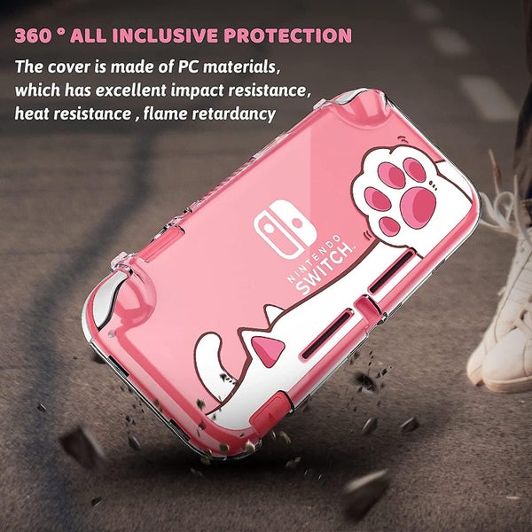 Protective Case For Switch Lite, Hard Pc Clear Anti-shock Split Cover With Cat-p Carousel 5