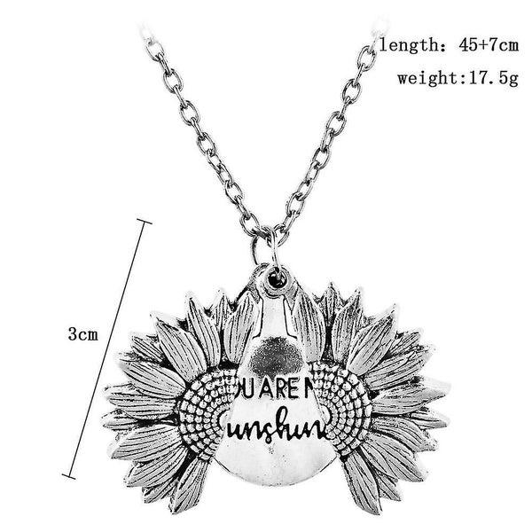 Starlight-womens You Are My Sunshine Open Locket Sunflower Necklace Carousel 3