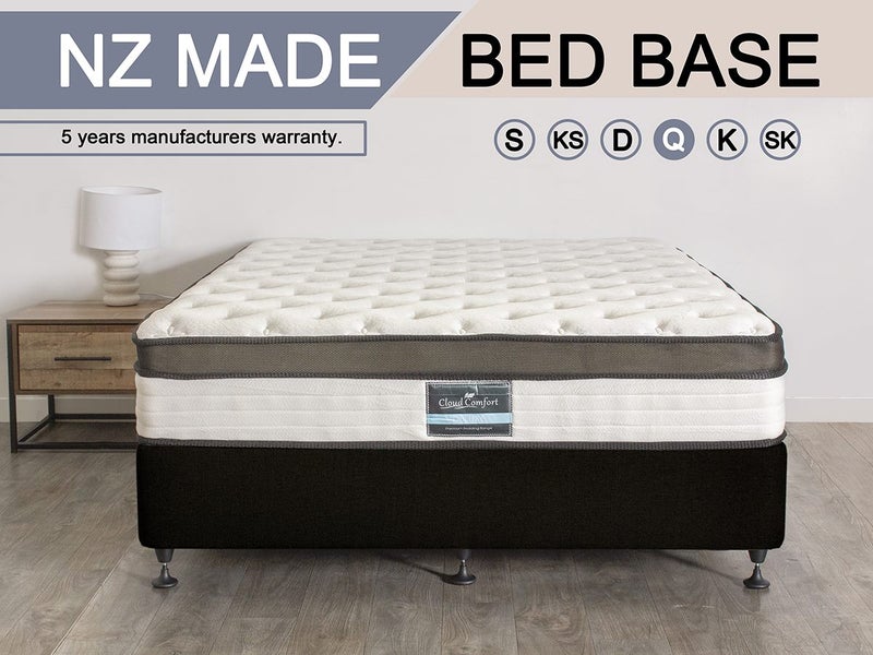 NZ MADE - Queen bed base black Carousel 1