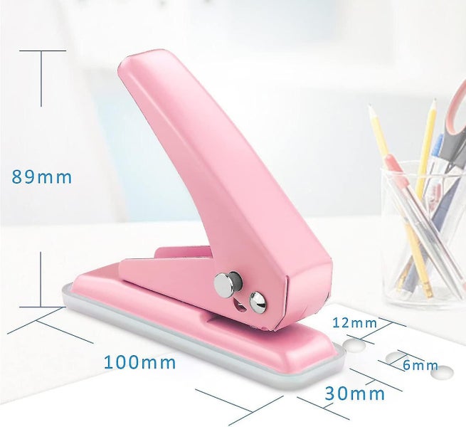 Single Handheld 1/4 Inches Hole Puncher, 20 Sheet Paper Hole Punch Capacity Meta Carousel 2