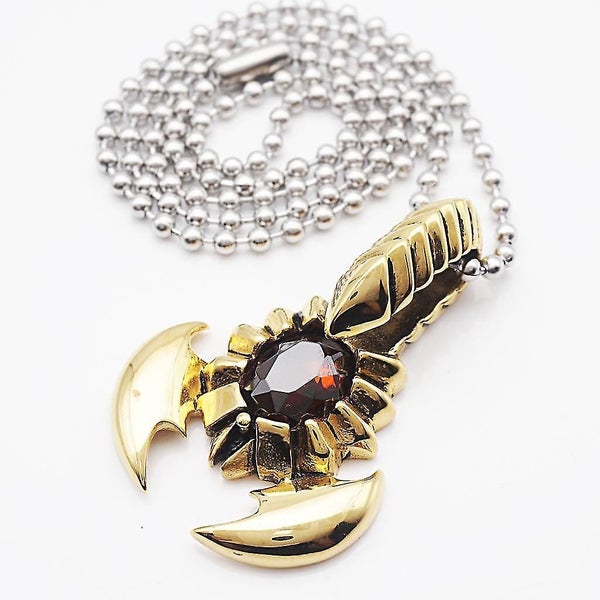 Punk Rock Scorpion King Stainless Steel Pendant Necklace Gold For Men Carousel 2