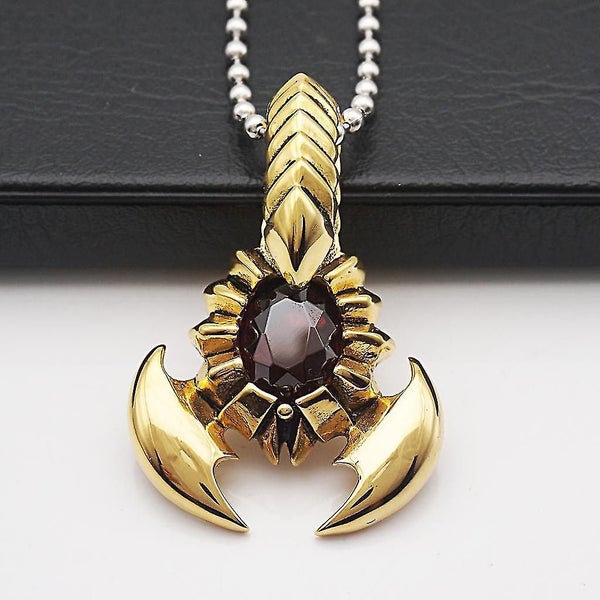 Punk Rock Scorpion King Stainless Steel Pendant Necklace Gold For Men Carousel 4