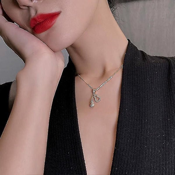 Zircon Titanium Steel Alloy Necklace Jewelry Pendant Necklace Gift Carousel 1