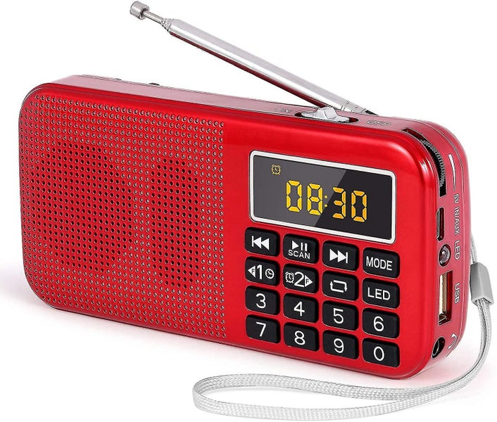 Portable Radio, Fm Radio With Large Capacity Rechargeable Battery (3000mah), Mp3 Carousel 1