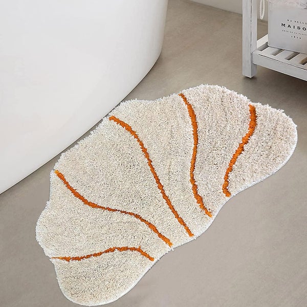 Rug Bath Mat, Cute Shell Bathroom Rug, Super Soft Absorbent Non-slip Washable En Carousel 1