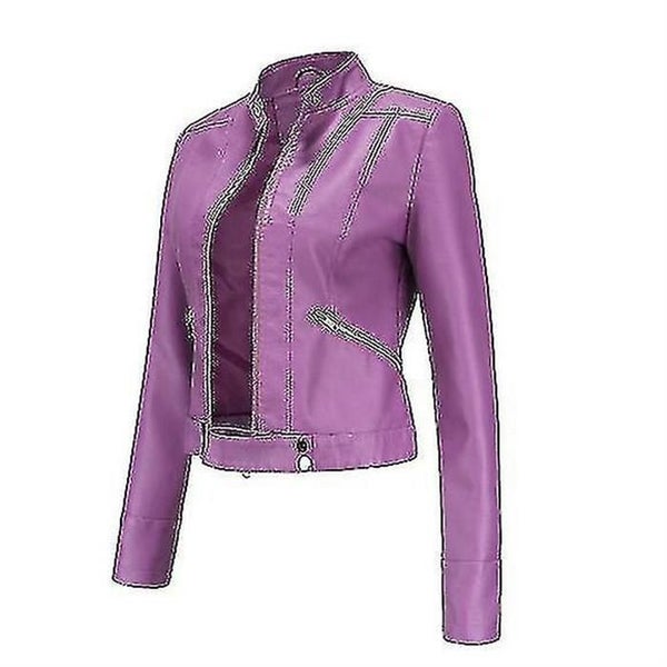 Women's Leather Jacket Casual Zipper Regular-fit Carousel 2