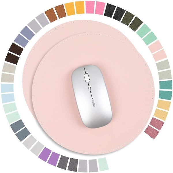 2 Pack Mouse Pad Slim Waterproof Pu Leather Mouse Pad Stitched Edges Carousel 1