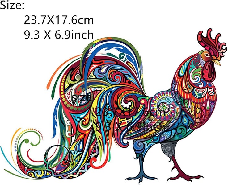 Wooden Jigsaw Puzzles Unique Beautiful Rooster Jigsaw Unique Shape Jigsaw Piece Carousel 2