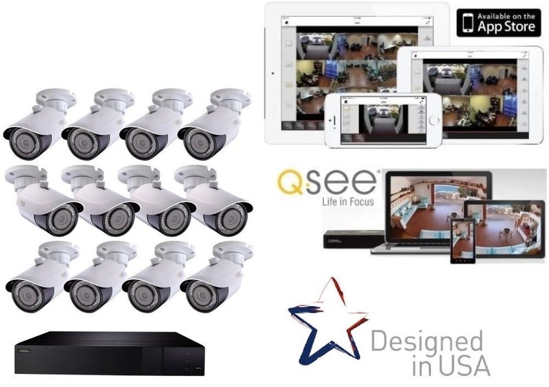 CCTV Q-See 16 Channels 12 AHD BNC Camera 5MP Resolution 1080P & 8TB Hard Drive Carousel 2