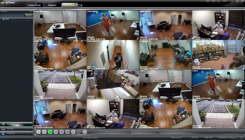 CCTV Q-See 16 Channels 12 AHD BNC Camera 5MP Resolution 1080P & 8TB Hard Drive Carousel 1