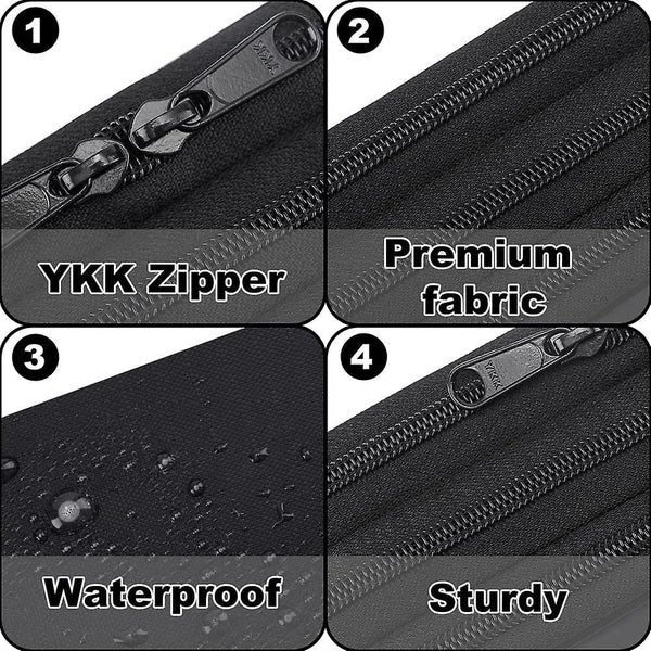 Vivoderoco Ykk Zipper Pencil Case - Black - Stationery Marker Pen Organizer Case Carousel 5