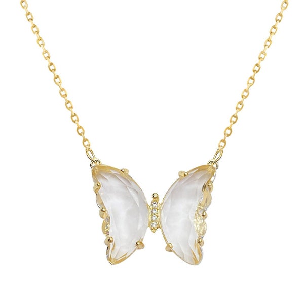 Women's Vintage Fashion Butterfly Necklace Jewelry Dainty Necklace Carousel 1
