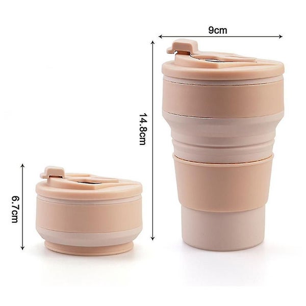1pcs Collapsible Coffee Cups For Travel ,350ml Reusable Silicone Carousel 2