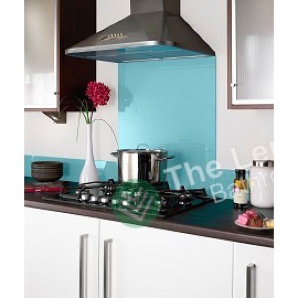 SALE Glass Splash Back 900*750mm - White / Blue -Lennox Bathroom Carousel 2