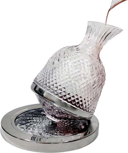 NEW Wine Decanter Set|360° Rotating Decanter for Wine Crystal Shaking For Wine62971018685315116