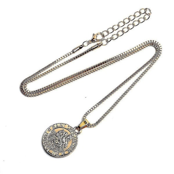 Women Necklace Circle King Golden Alloy Pendant For Daily Use Carousel 1