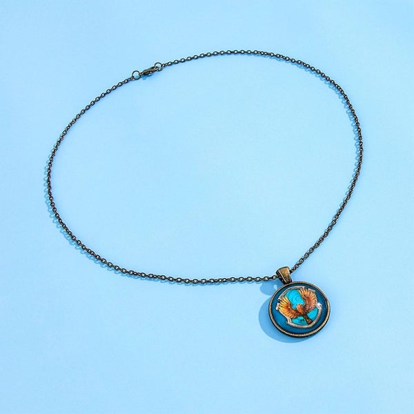 Vintage Clavicle Chain Round Starry Sky Gem Pendant Necklace For Women Girl Teen Carousel 5