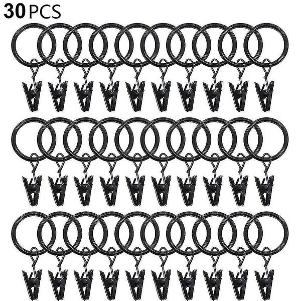 30-pack Curtain Rings With Clips, Strong Curtain Clip Hooks Carousel 1