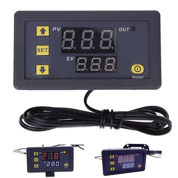 12v 20a W3230 Lcd Digital Thermostat Controller Regulator High Temperature Alarm Carousel 2