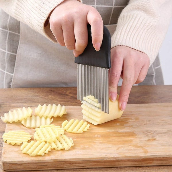 3pcs Stainless Steel Crinkle Cutter, Potato Chipper, Fries Slicer Multifunctiona Carousel 2