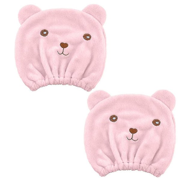 2 Pcs Hair Dry Towel Hat Cute Quick Drying Bath Towel Wrap Ultra Soft Absorbent Carousel 1