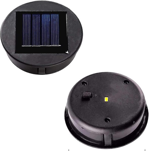 2 Pieces Replacement Top Solar Lantern Light Solar Panel Light Cover With Led Bu Carousel 1