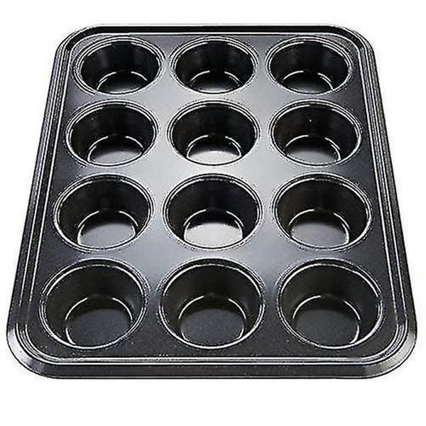 12 Cups Non-stick Muffin Tray, Cupcake Tin For Cupcakes, Pudding Baking Tin Carousel 1