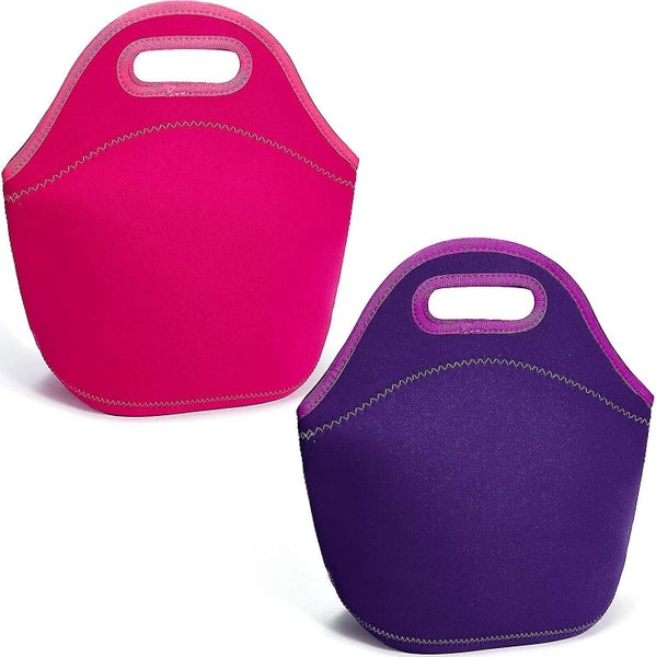2pcs Neoprene Lunch Bag Insulated Thermal Lunch Bag Reusable And Foldable Lunch Carousel 1